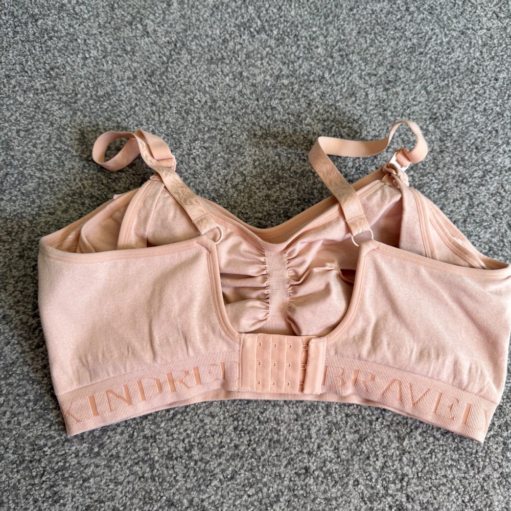 Kindred Bravely Sublime Hands-Free‎ Pumping Nursing Bra Pink XL Busty Wireless - Picture 2 of 9